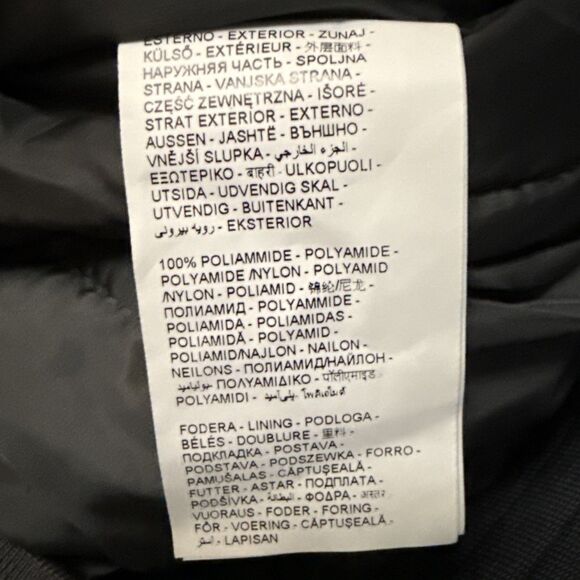 Piombo Large Bomber Jacket Padded Lined Coat Gray Full Zip Pockets NWT - Picture 5 of 10